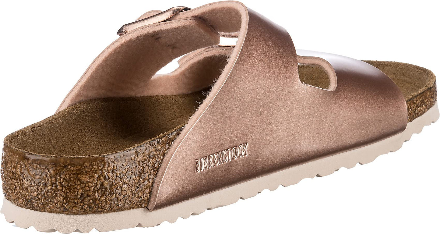 Birkenstock Girls Heels Open Toe Sandals, Brown Electric Metallic Copper Electric Metallic Copper, 11-11.5 Narrow Little Kid