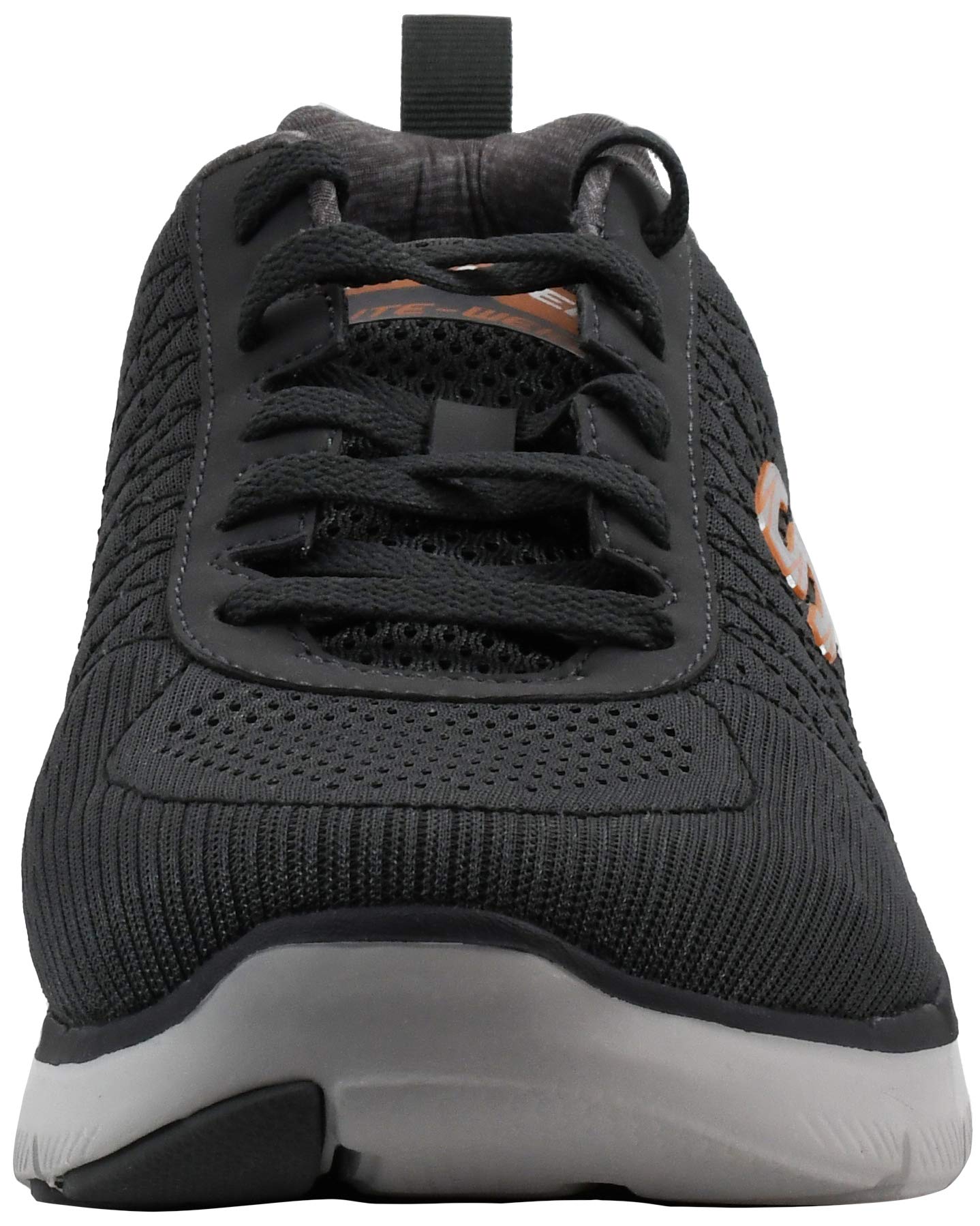 Skechers Men's Flex Advantage 2.0 - The Happs Oxford, Charcoal/Orange, 10.5 W US