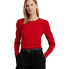 Lauren Ralph Lauren Cotton-Blend Puff-Sleeve Sweater Martin Red XL
