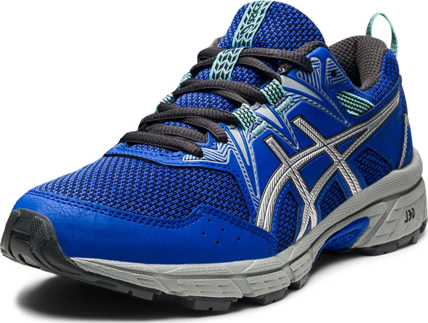 ASICS Kid's Gel-Venture 8 Grade School Running Shoes, 5, Lapis Lazuli Blue/Pure Silver