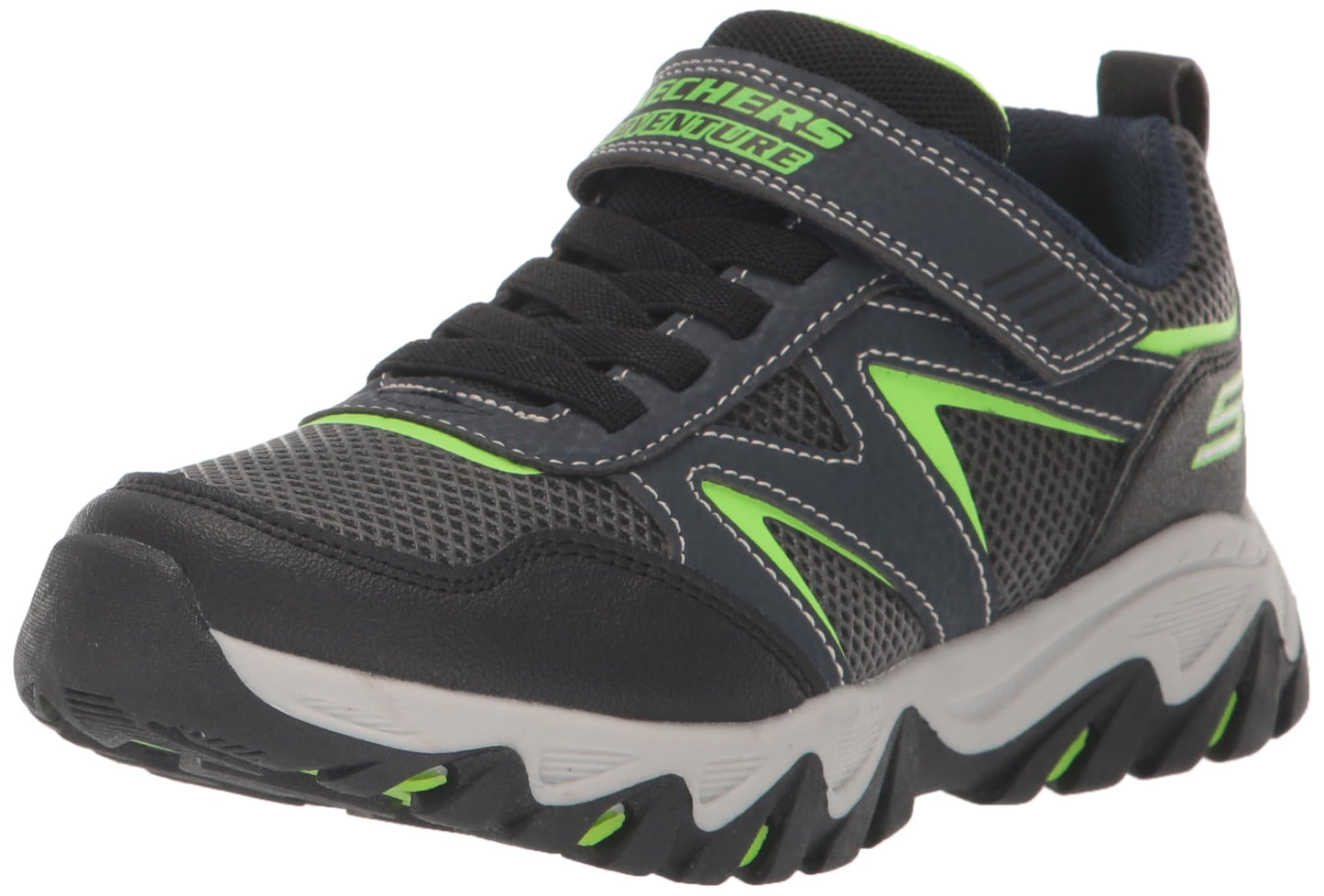 Skechers Kids Boys Rugged Ranger Sneaker, Navy/Lime, 12 Little Kid