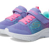 Skechers Unisex-Child Microspec Plus - Swirl Sweet Sneaker, Perwinkle/Multi, 5 Toddler