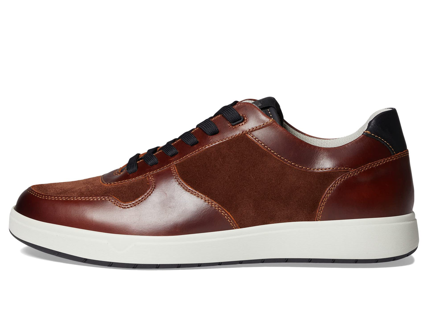 Florsheim Heist 6-Eye Lace-Up Sneaker Cognac Smooth/Cognac Suede/Black Smooth 11 M (D)