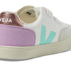 VEJA Unisex Small V-12 (Little Kid/Big Kid) Extra-White_Multico-Orchid 3, Medium