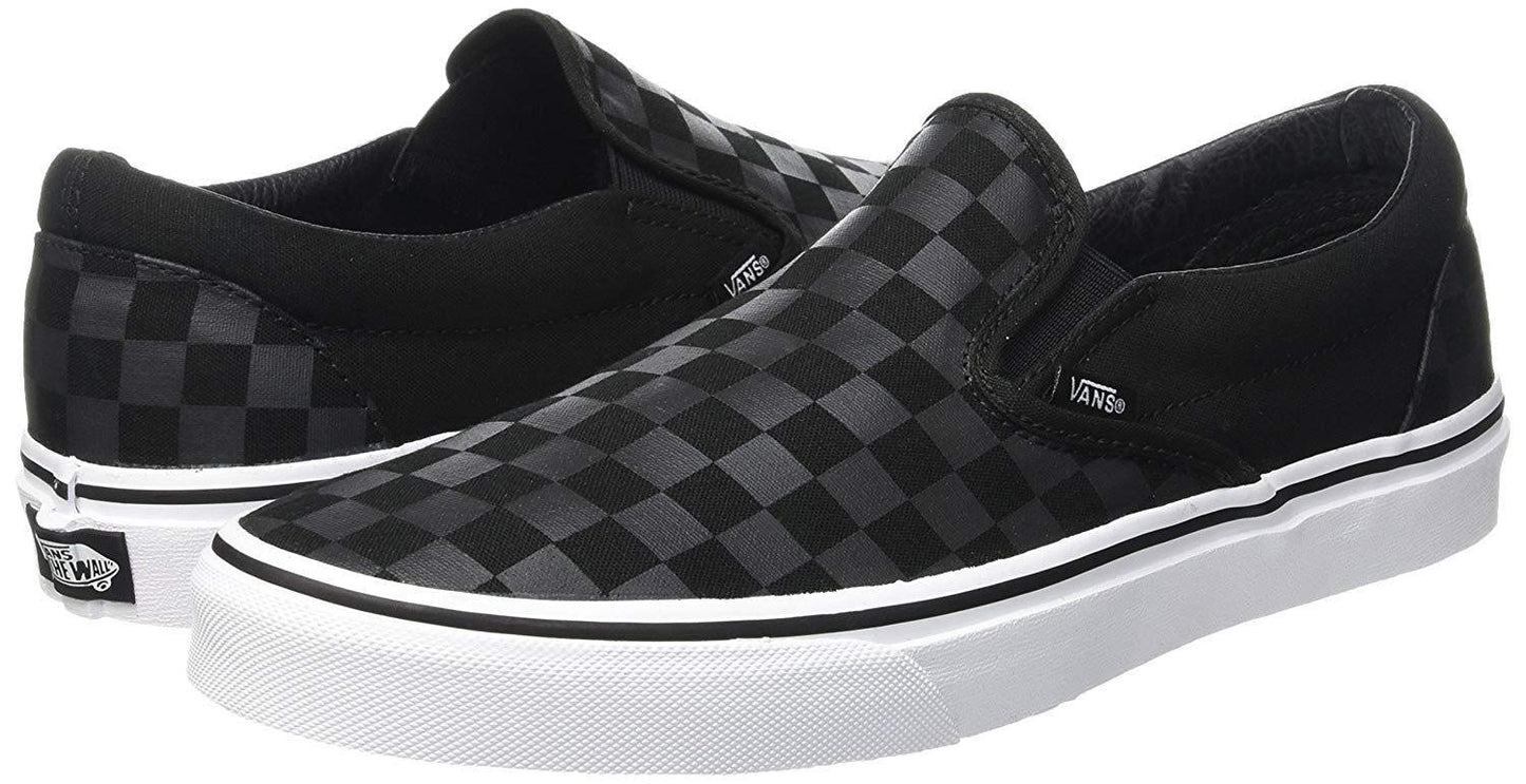 Vans Women's Trainers, Black Pewter Checkerboard, Womens 12