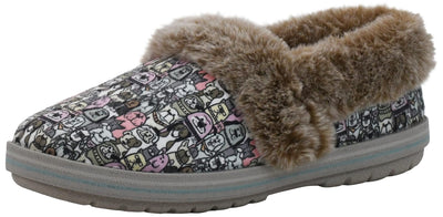 Skechers Women's Bobs Too Cozy- Snuggle Rovers Slipper Taupe/Multi 6