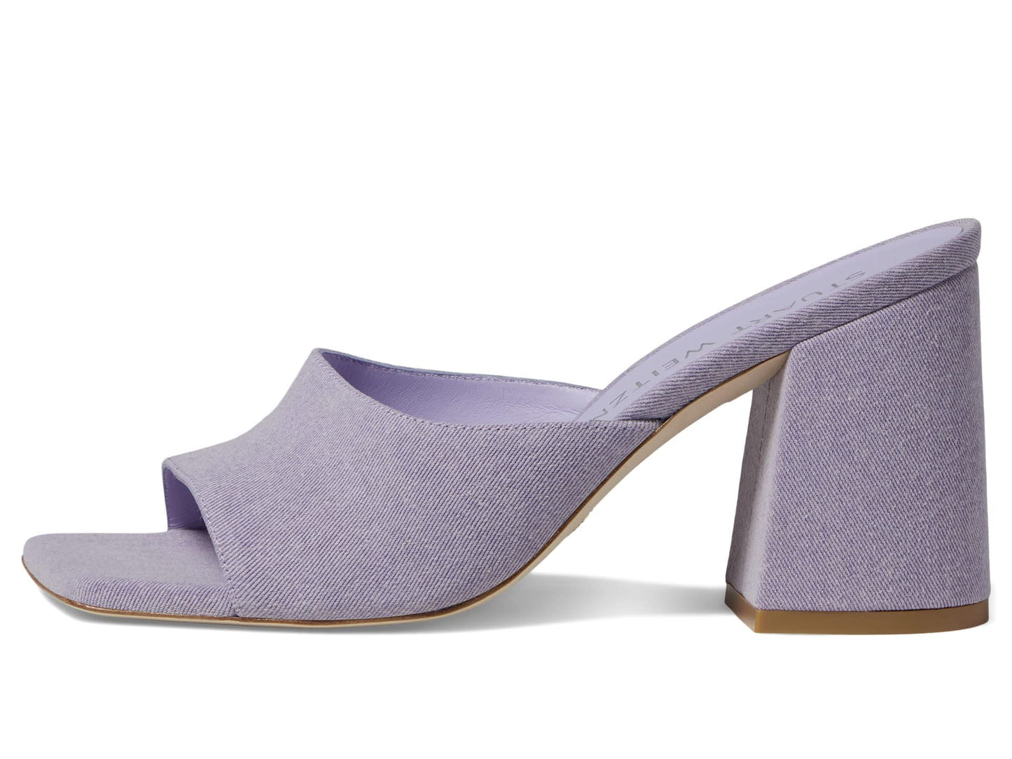 Stuart Weitzman Tia 85 Flareblock Slide Aster 7 B