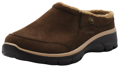 Skechers Women's Easy Going - Latte Mule, Dark Brown, 10 M US