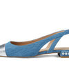 Stuart Weitzman Pearl Slingback Washed/Silver 8.5 B