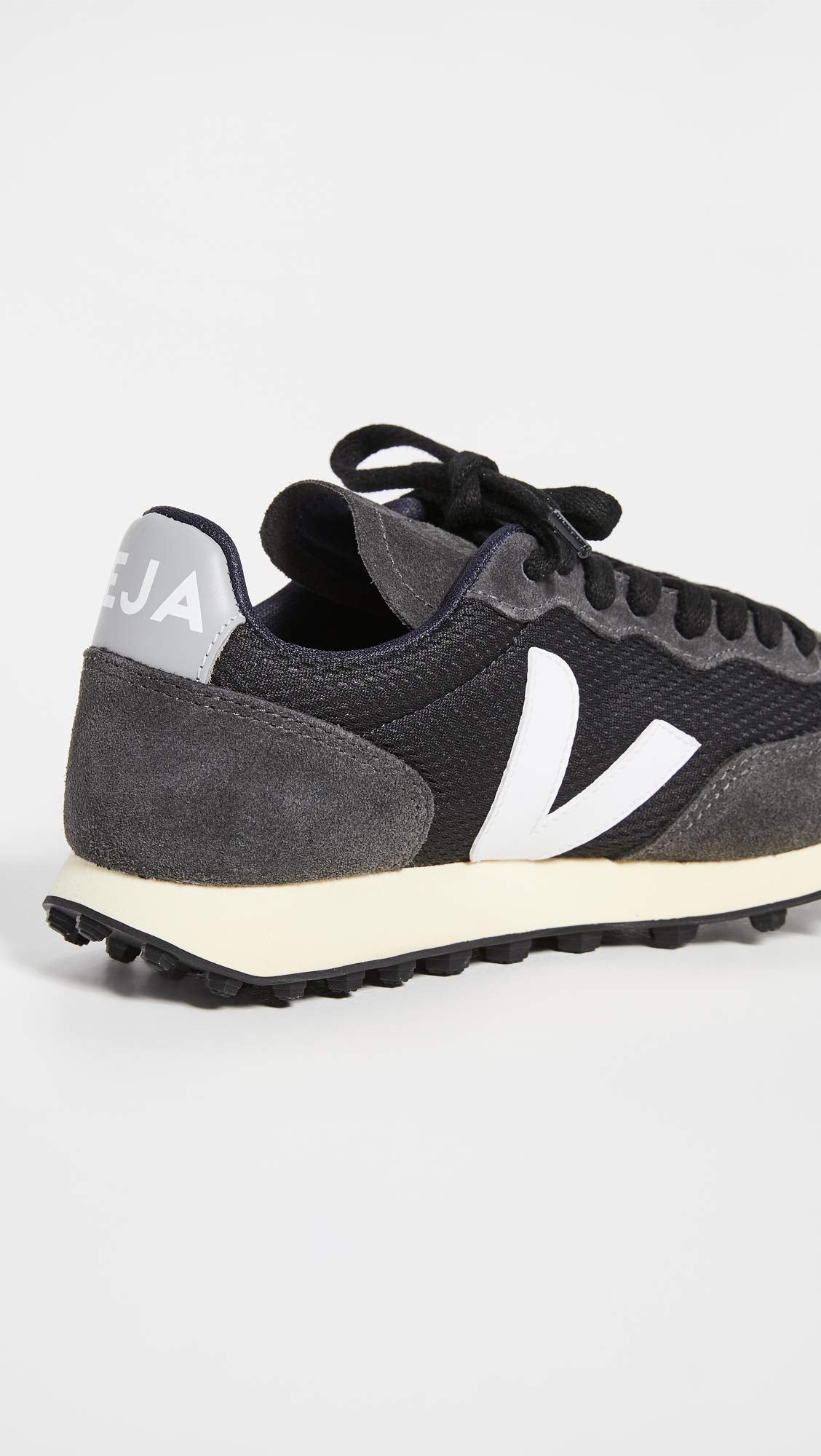 Veja Women's Rio Branco Sneakers, Black/White/Oxford Grey, 11 Medium US