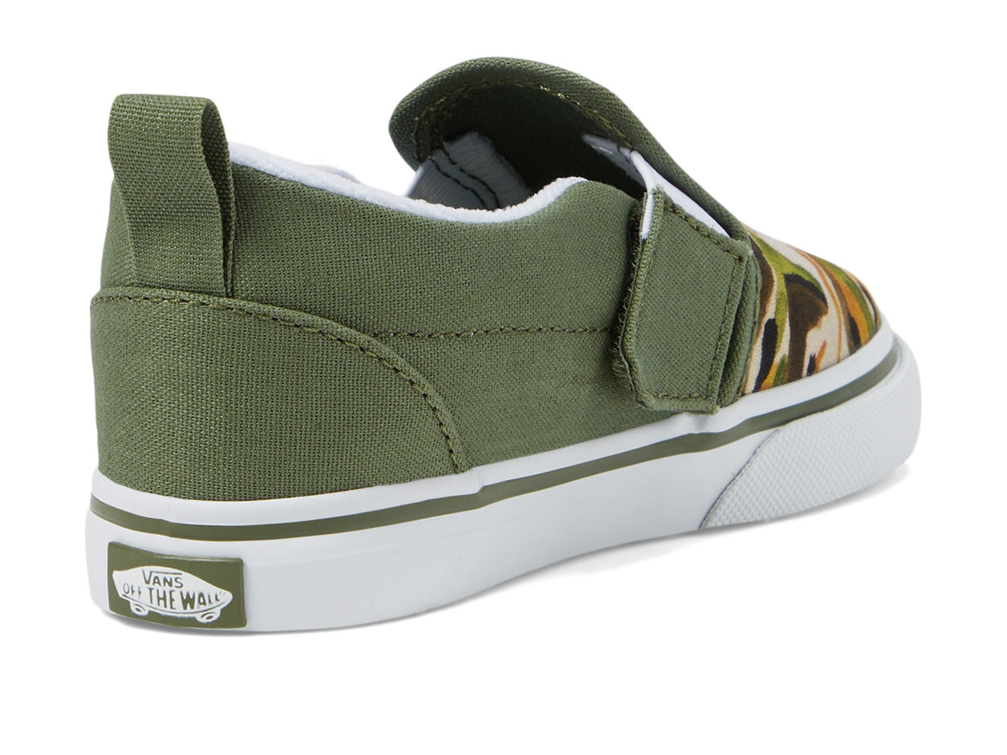 Vans T Slip-On V (Toddler/Little Kid) Sneaker, Painted Camo Green/Multi, 9.5 US Unisex