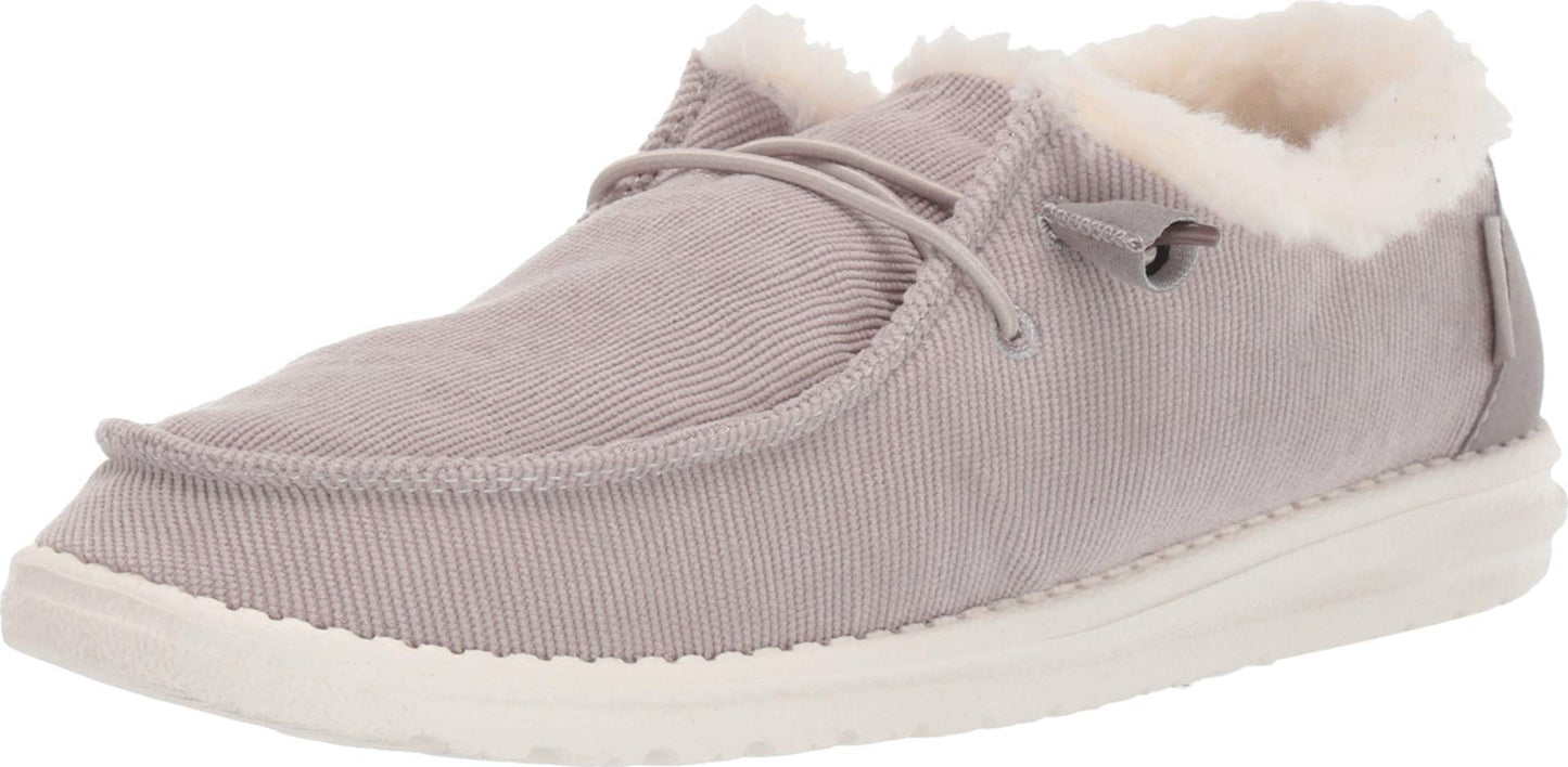 Hey Dude Women's Wendy Chambray | Women's Shoes | Women's Lace Up Loafers | Comfortable & Light-Weight, Grey, 12, Grey, 10 UK