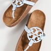 Tory Burch Women's Miller Cloud Sandals, Crisp Blue/Natural, 8 Medium US