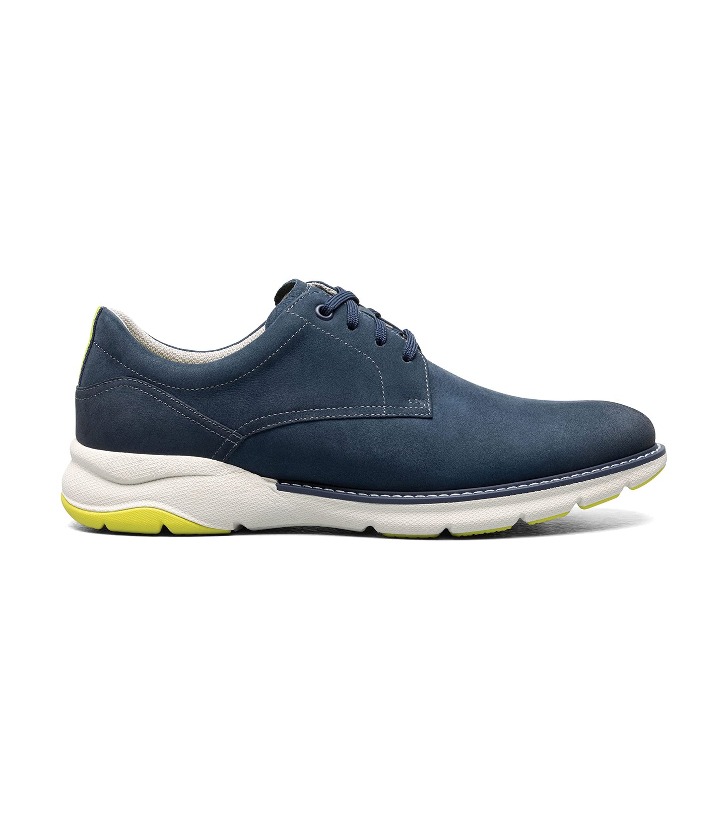 Florsheim Men's Frenzi Plain Toe Ox Oxford, Navy Nubuck, 7.5