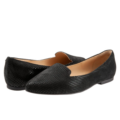 Trotters Harlowe Black Dot Suede 12 N (AA)