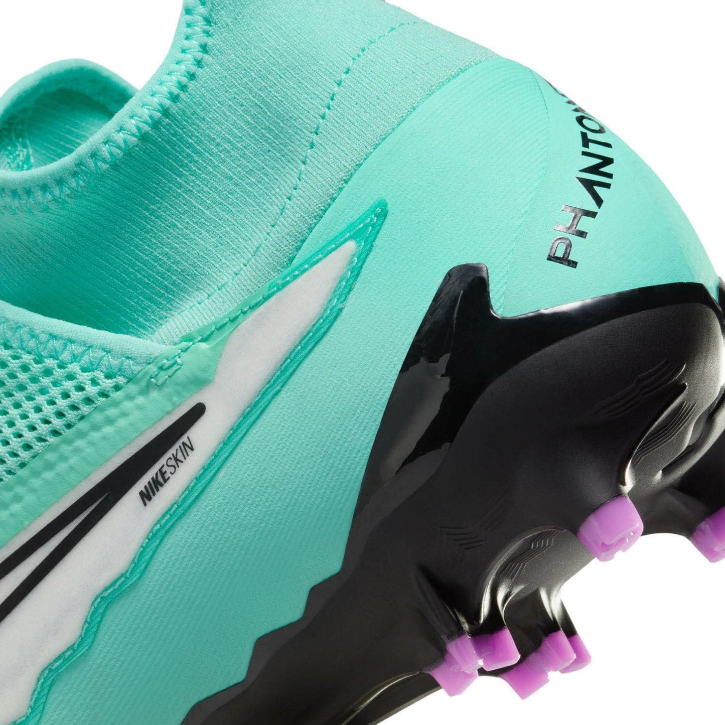 Nike Phantom GX Pro Firm-Ground High-Top Soccer Cleats (DD9465-300, Hyper Turquoise/Fuchsia Dream/White/Black) Size 6
