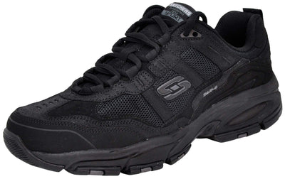 Skechers Men's Vigor 2.0 Trait Memory Foam Sneaker, Black/Black, 8.5 W US