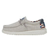 HEYDUDE Boy's Wally-Toddler Patriotic Off White Patriotic Size 6 | Youth's Shoes | Youth Slip-on Loafers | Comfortable & Light-Weight