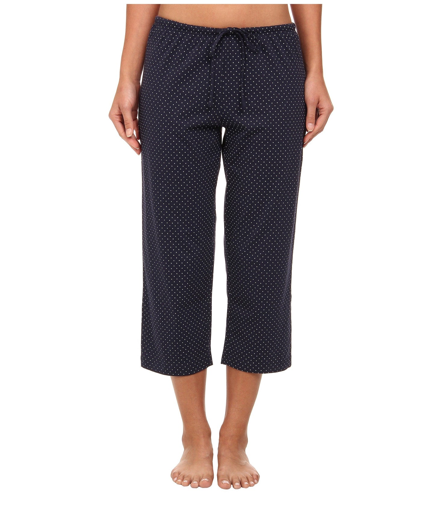 Lauren Ralph Lauren Essentials Bingham Knits Capri PJ Set Madeleine Dot Windsor Navy/White SM (US 4-6)