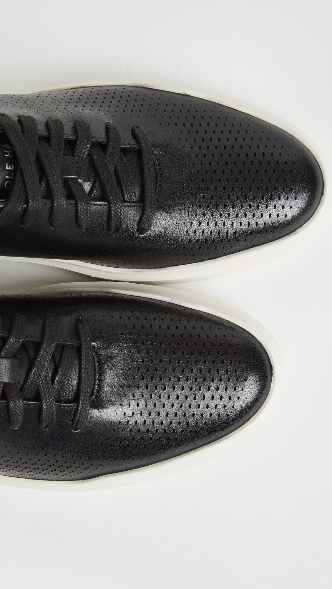 Cole Haan Grandpro Rally Canvas T-Toe Black/Optic White 10 B (M)