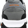 Skechers Men's Afterburn Memory Fit Lace-up Sneaker, Grey/Orange, 9 M US