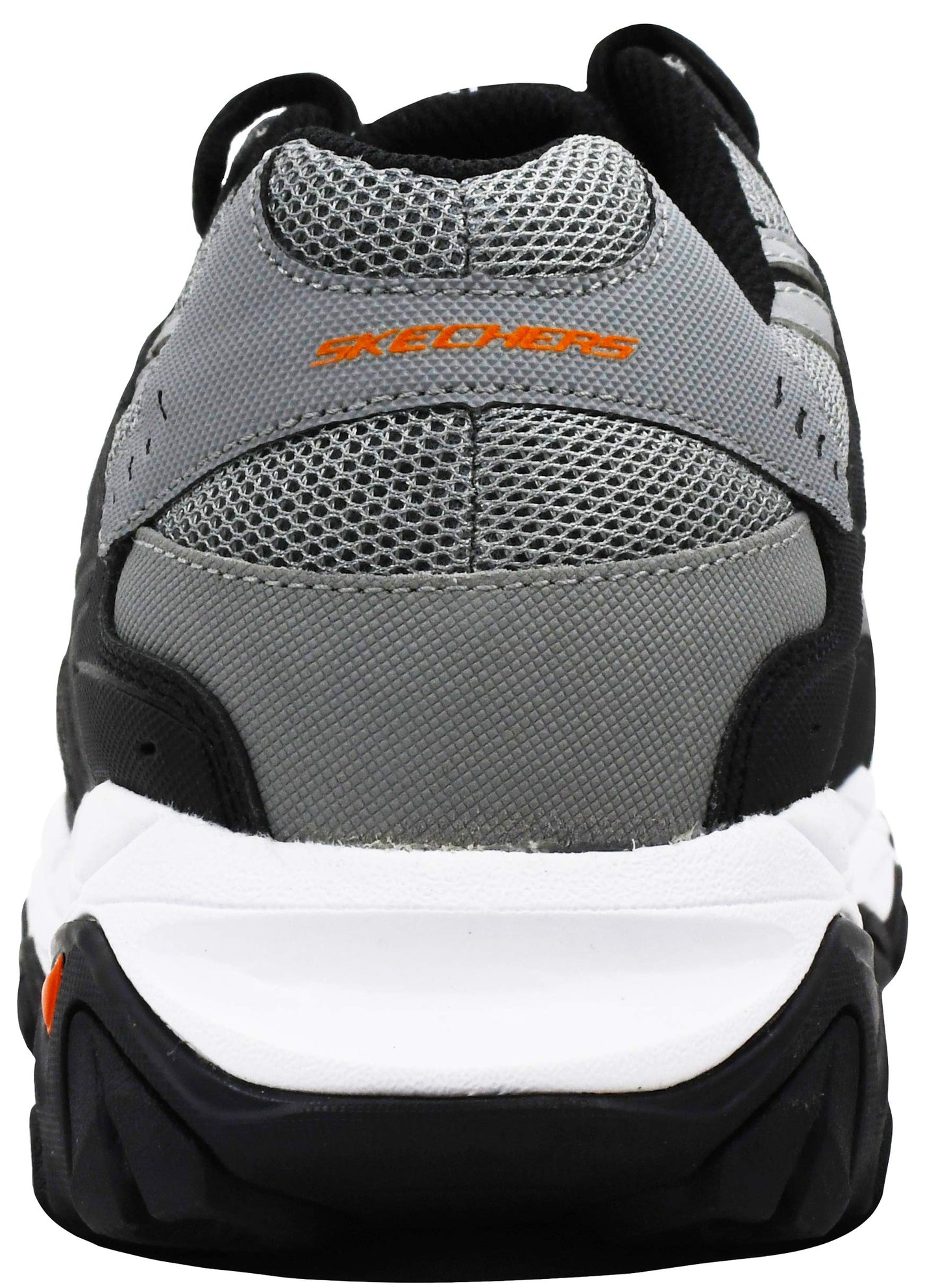 Skechers Men's Afterburn Memory Fit Lace-up Sneaker, Grey/Orange, 9 M US