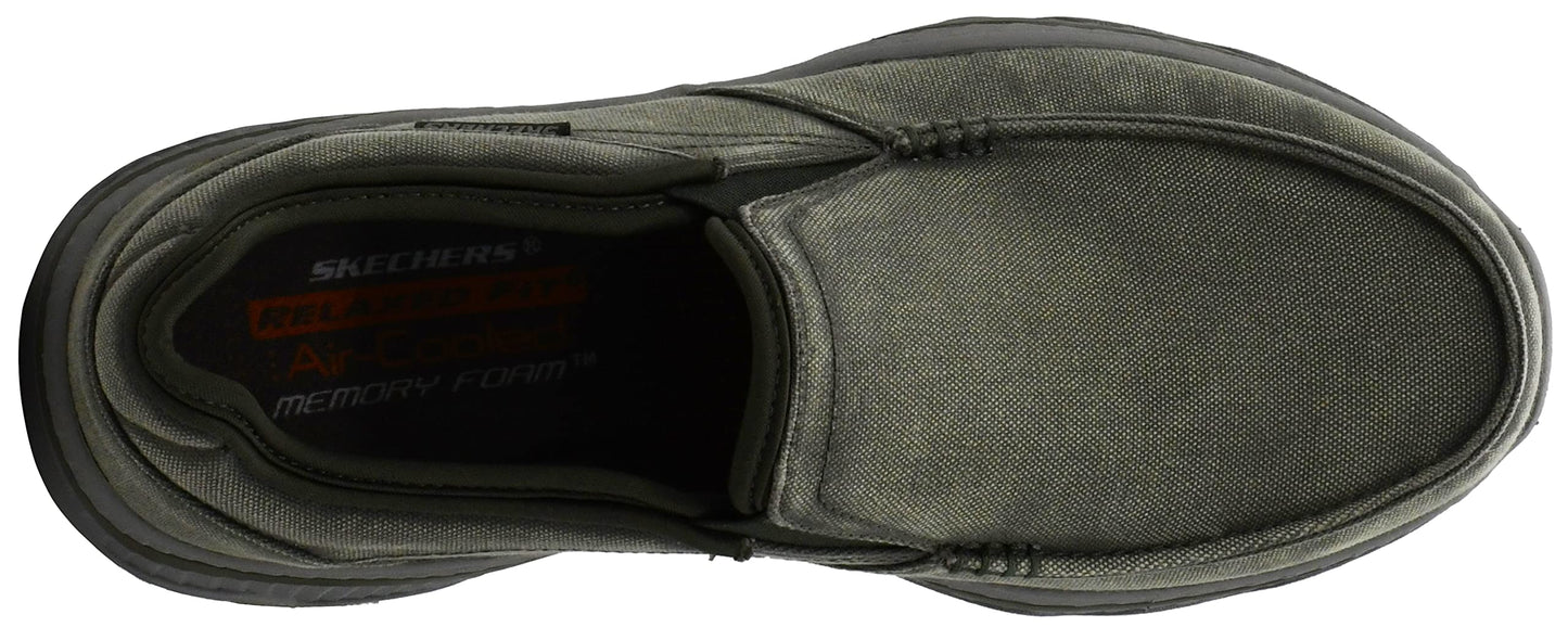 Skechers Men's Creston-Moseco Moccasin, Olive, 11 M US