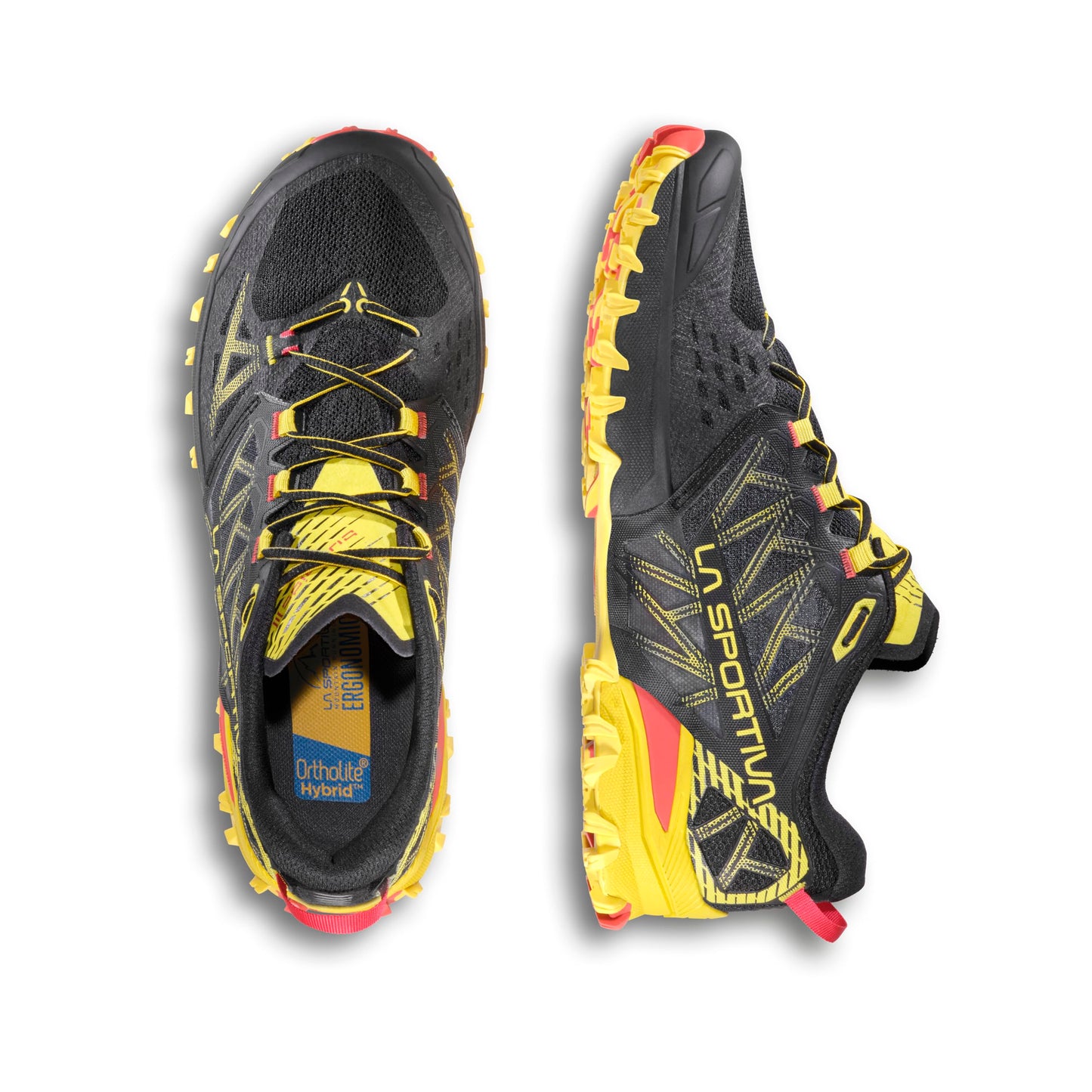 La Sportiva Men's Bushido III Performance Mountain/Trail Running Shoes, Black/Yellow, US 8 (EU Equivalent 40.5)
