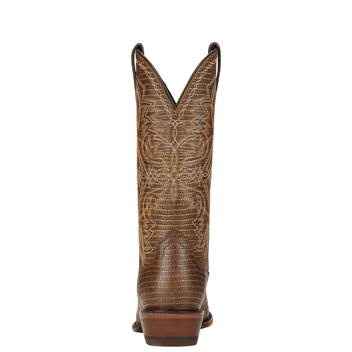 Ariat Women's Alamar Western Cowboy Boot, Chocolate Lizard Print, 9.5 B US