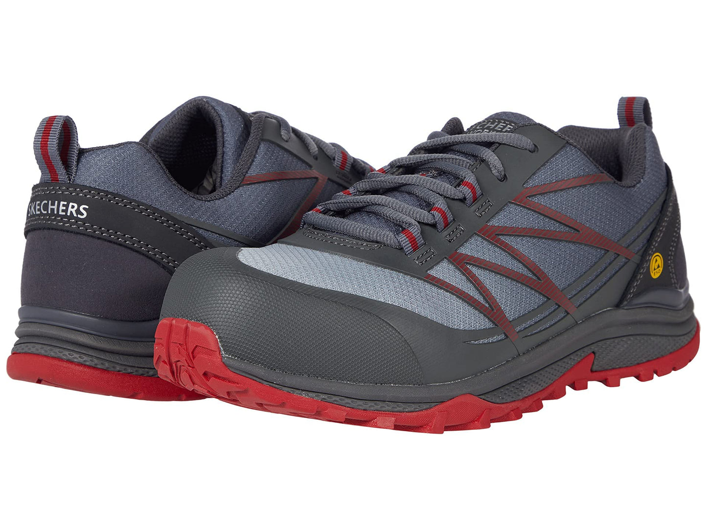 Skechers Puxal ESD Composite Toe Gray/Red 9.5 D (M)