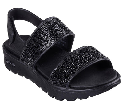 Skechers Foamies Arch Fit Footsteps-Enchant Women's Sandal, 7 B(M) US, Black