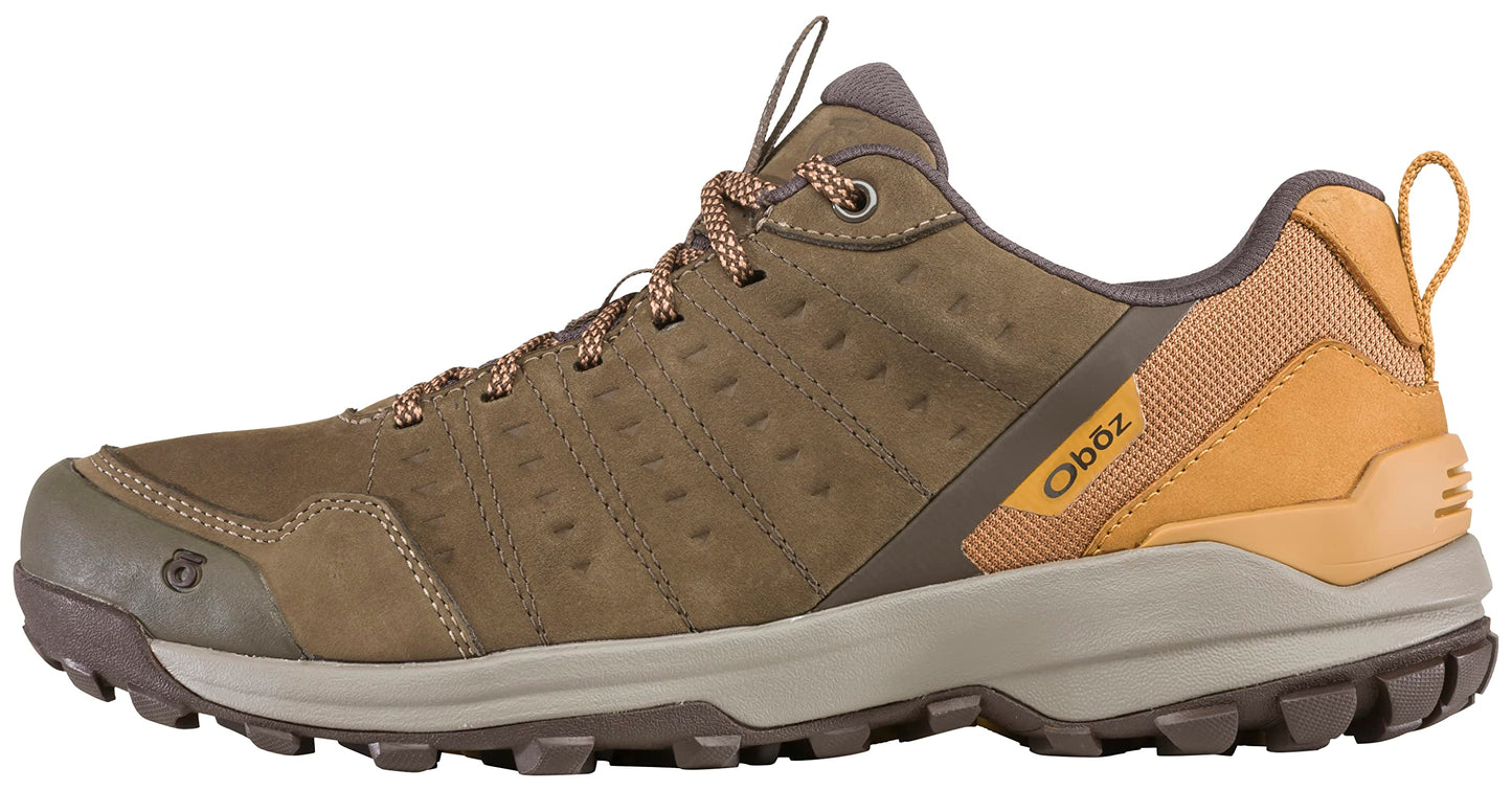 Oboz Men's Sypes Low Leather B-DRY Hiking Shoe, Wood, 11 Wide