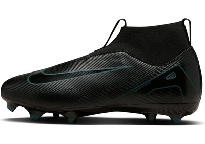 Nike Jr. Mercurial Superfly 10 Academy Little/Big Kids' MG High-Top Soccer Cleats (FQ8304-002, Black/Deep Jungle/Black) Size 3.5