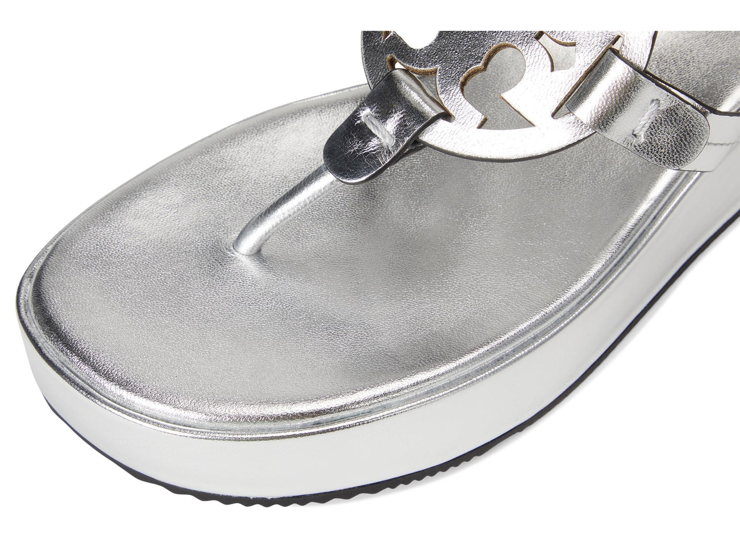 Tory Burch Womens Miller Wedge 25MM Silver 9.5 Medium