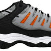 Skechers Men's Afterburn Memory Fit Lace-up Sneaker, Grey/Orange, 9 M US