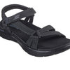 Skechers Performance Women's GO WALK FLEX SANDAL - SUBLIME,Black/Black,12