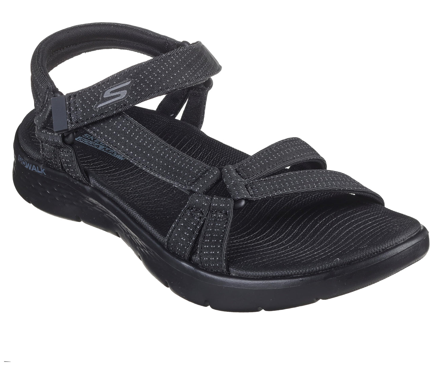 Skechers Performance Women's GO WALK FLEX SANDAL - SUBLIME,Black/Black,12