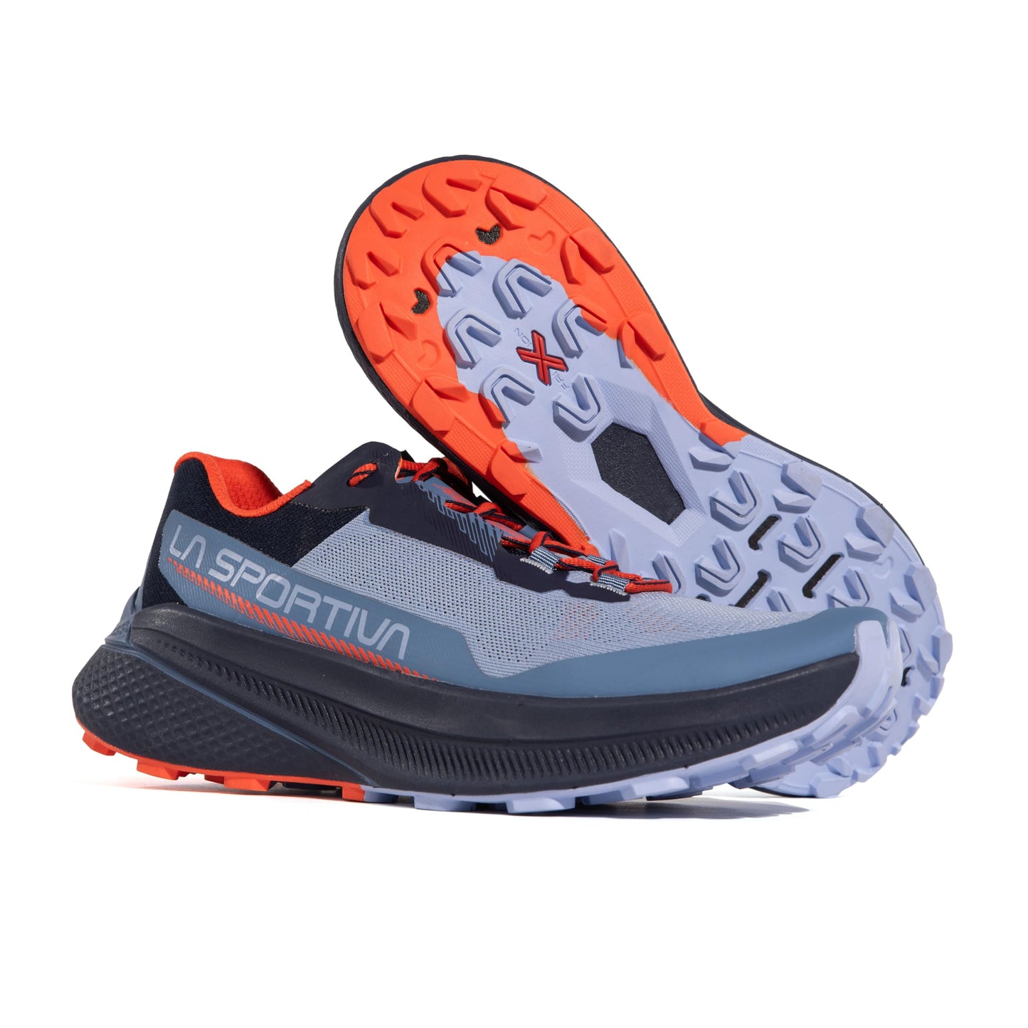 La Sportiva Women's Prodigio Lightweight Performance Trail Running Shoes, Stone-Blue/Moonlight, 8.5 US | 40 EU