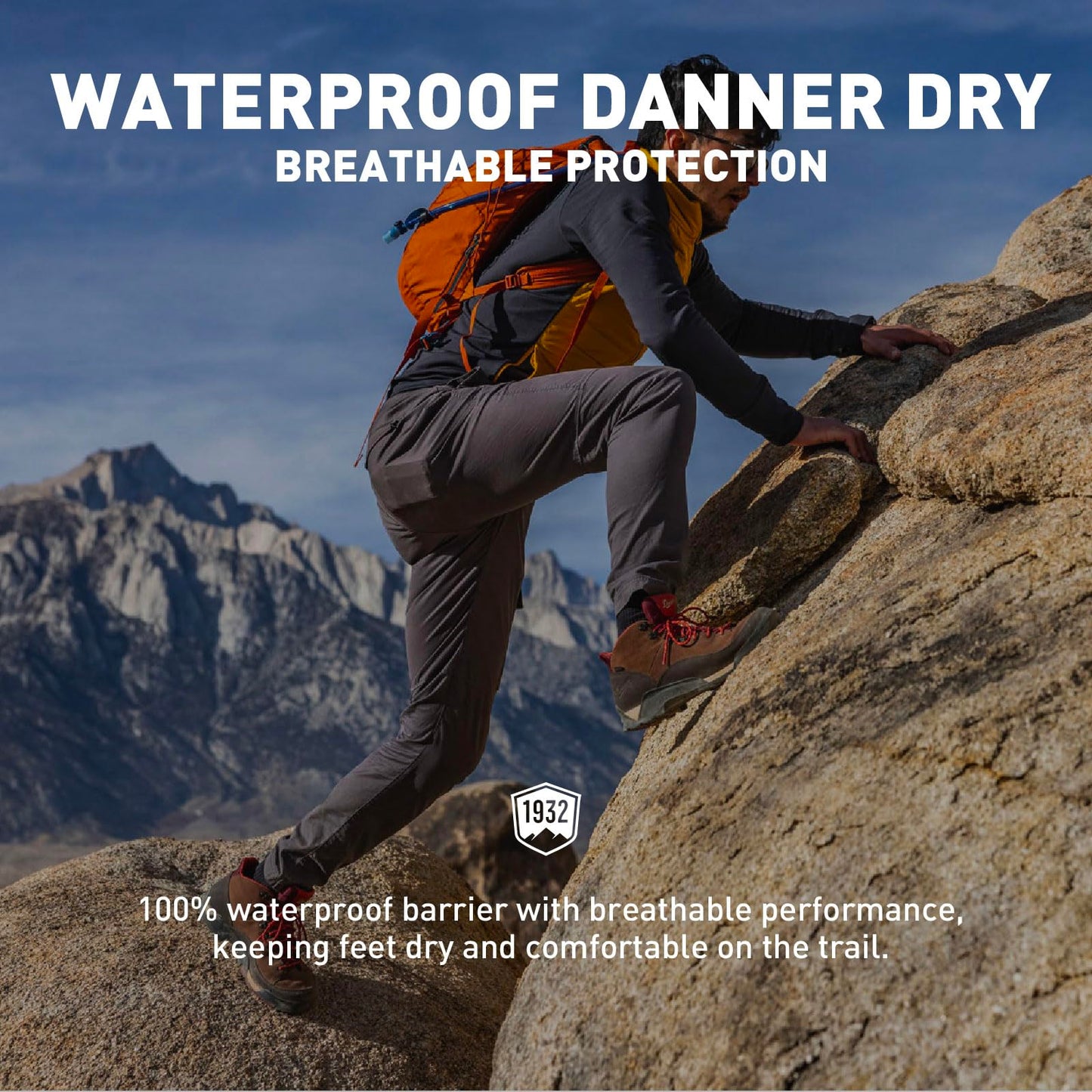 Danner Panorama 6” Waterproof Hiking Boots for Men with Rich Suede Upper, Breathable Danner Dry Barrier, Comfort Footbed, and Traction Outsole, Antique Bronze/Kangaroo - 11 D