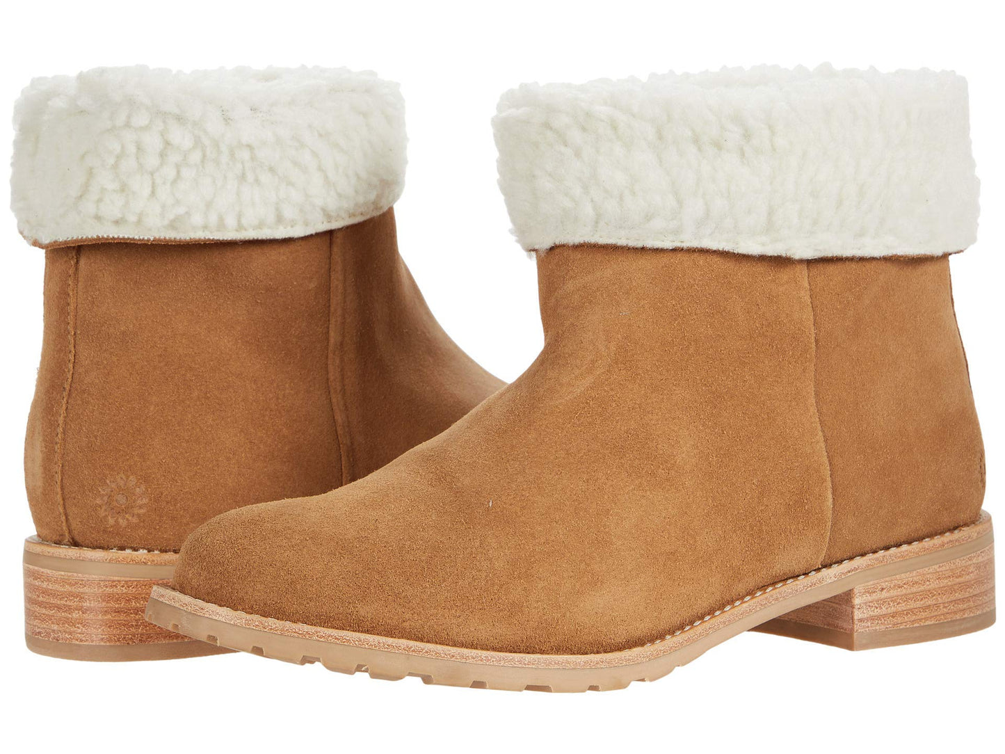 Jack Rogers Stella Suede Sherpa Bootie Oak 8 M