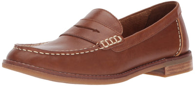 Sperry Womens Seaport Penny Loafer, Tan, 8