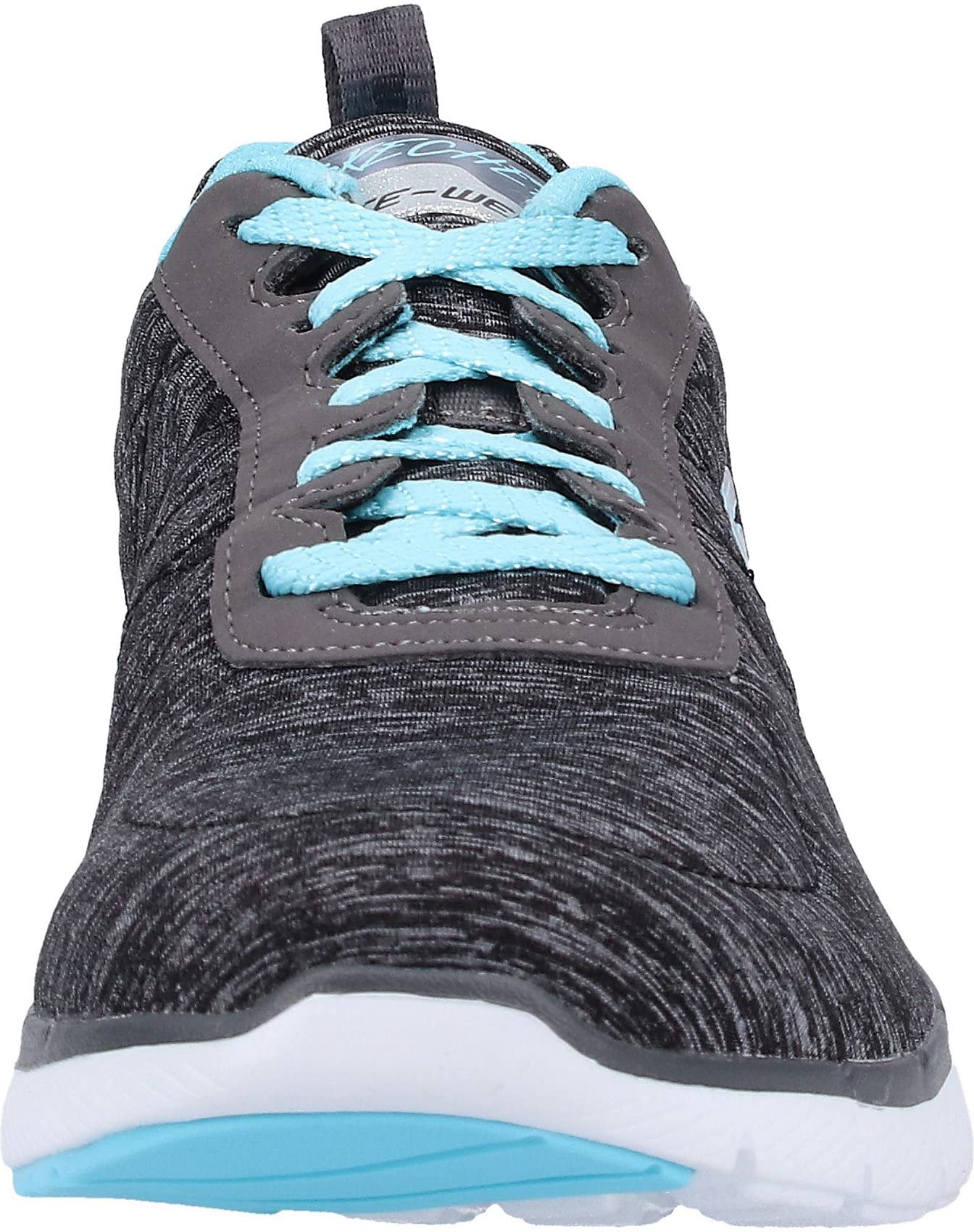 Skechers Women's Flex Appeal 3.0, Black/Light Blue, 8.5