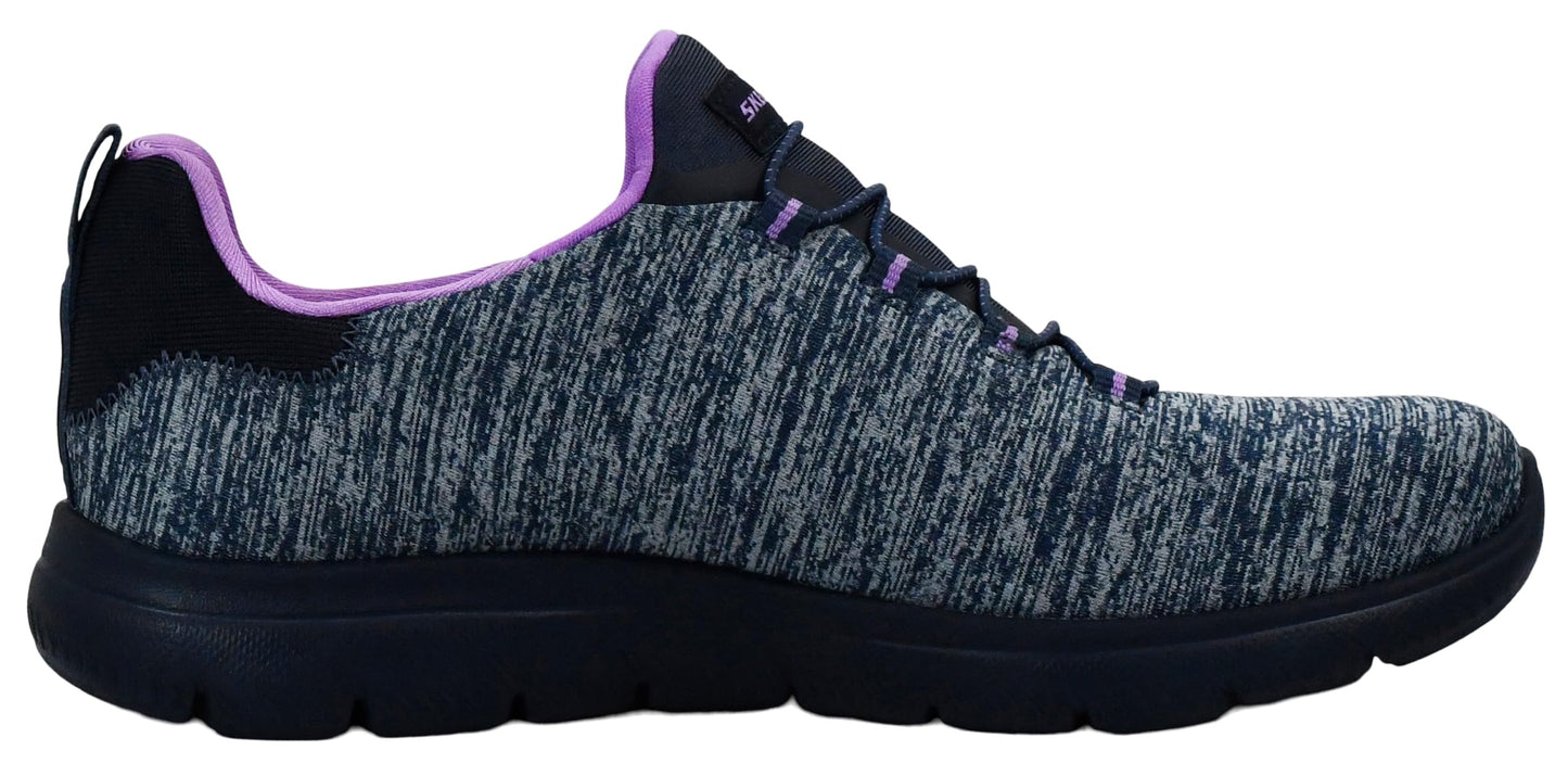 Skechers Women's Summits - Quick Getaway Shoes, Navy/Lavender, 6 M