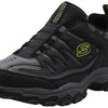 Skechers Men's Afterburn Wonted Memory Fit Slip-On Trainer, Charcoal, 10 M US