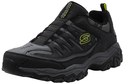 Skechers Men's Afterburn Wonted Memory Fit Slip-On Trainer, Charcoal, 10 M US