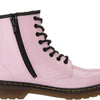 Dr. Martens Kid's Collection Women's Delaney Lace Boot Big, Baby Pink Patent Lamper, 2 UK (US 3 Little Kid) M