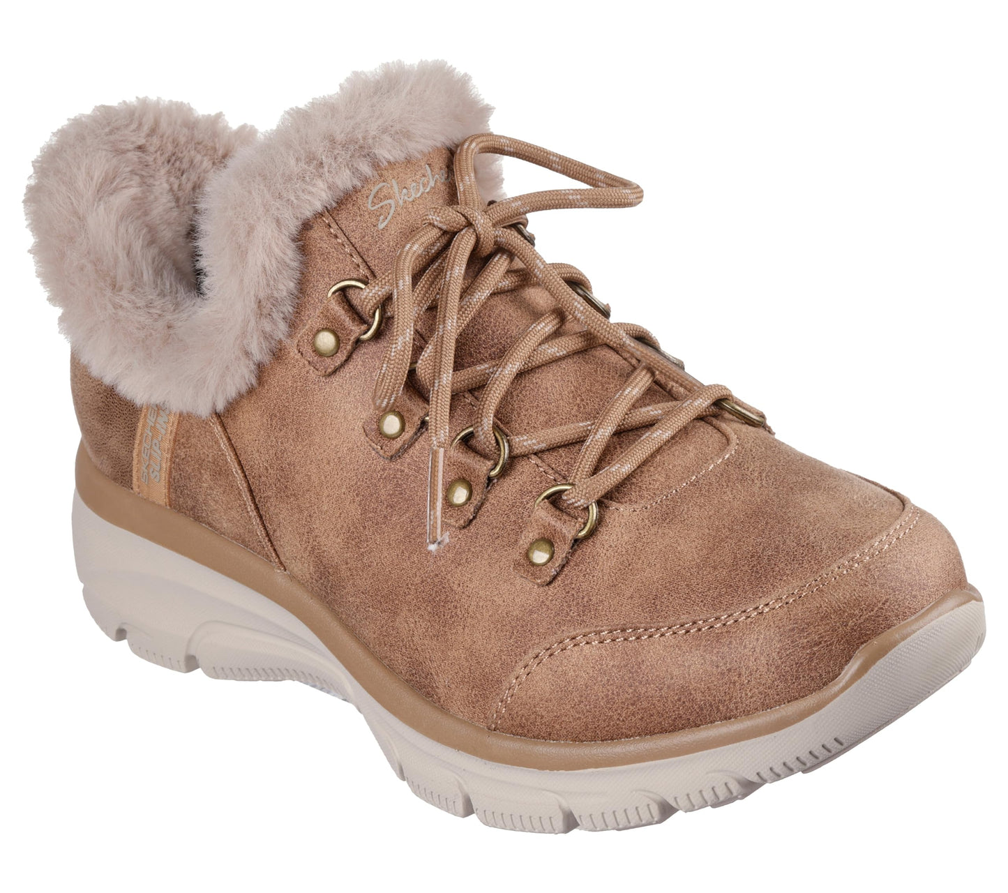 Skechers Women's EASY GOING - FALL ADVENTURES - Hands Free Slip-Ins bootie, Tan, 7.5 M