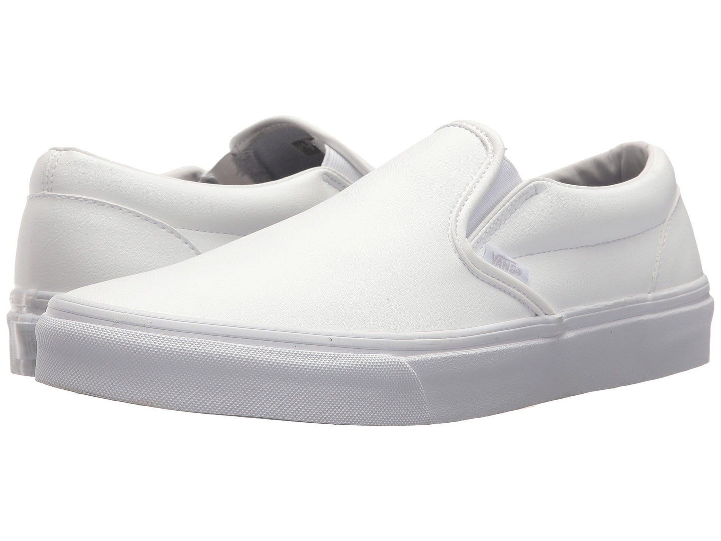 Vans Men's Classic Slip On, (Classic Tumble) True White, Size 10