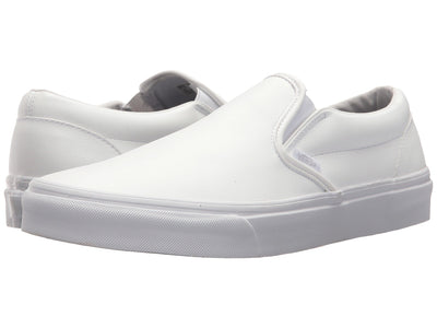 Vans Men's Classic Slip On, (Classic Tumble) True White, Size 10