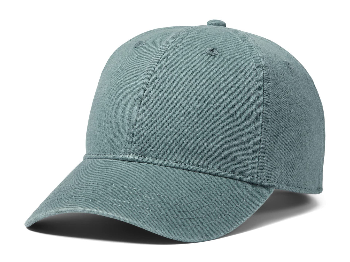 Madewell Organic Cotton Broken-in Baseball Cap - Pure Cotton Construction - Leather Back Strap Closure Architect Green One Size One Size